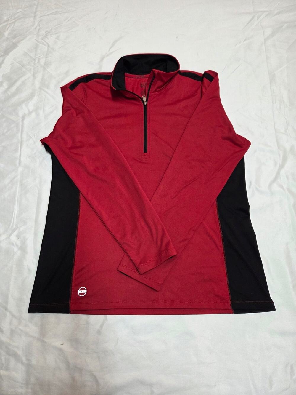 Lauren Ralph Lauren Red and Black Quarter Zip Pullover